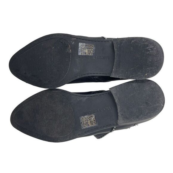 Lucky Brand Womens Perrma Leather Embellished Moto Ankle Boots Black Size 8M - Picture 6 of 9